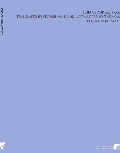 Science and method.: Translated by Francis Maitland. With a... - Bricolage & Outils Amazon Allemagne à 1.66€