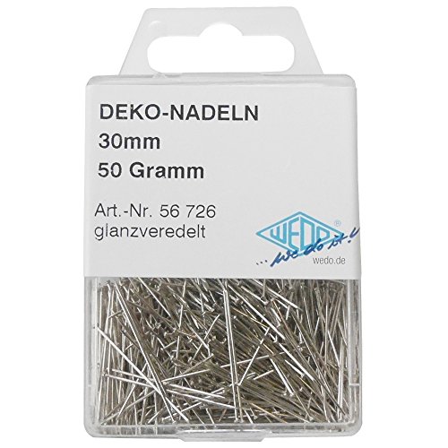5 x Wedo Deko-Aguja de 30 mm de plata de ve=50g - Bon plan à 3.50€