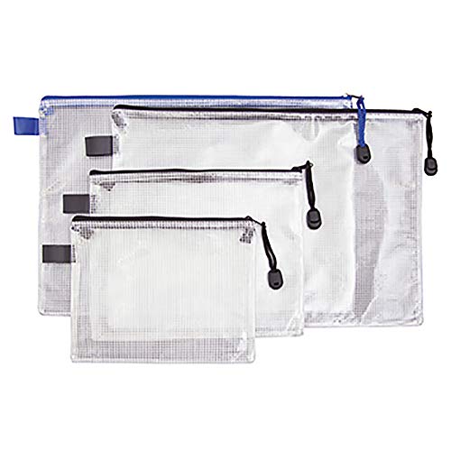 Reißverschlussbeutel PVC A4 blauer Zipper - Fournitures Bureau Amazon Allemagne à 4.10€