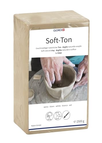 GLOREX – Soft-Argile Blanc 2500 g séchage naturel/inflammabl... en promo à 18,67€ (-56%) sur Amazon FR