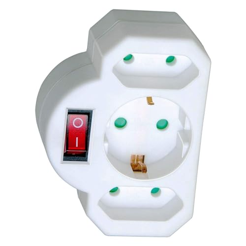 BRENNENSTUHL 1508100 - Enchufe adaptador con interruptor de... - Amazon Italy à 3.20€