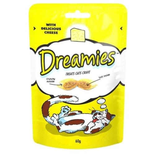 Dreamies Cat Treats 60G Cheese - Animalerie Amazon Royaume-Uni à 1.32€