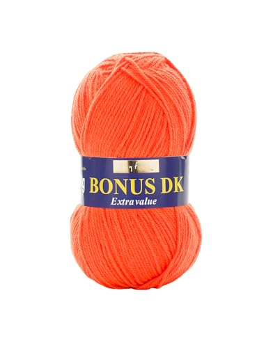 Hayfield Bonus DK Double Knitting, Bright Orange (981)... - Loisirs Créatifs en promo à 2.00€