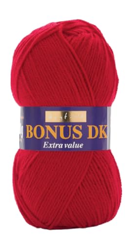 Hayfield Bonus DK Double Knitting Signal Red (977), 100g by... - Loisirs Créatifs Amazon Royaume-Uni à 1.18€