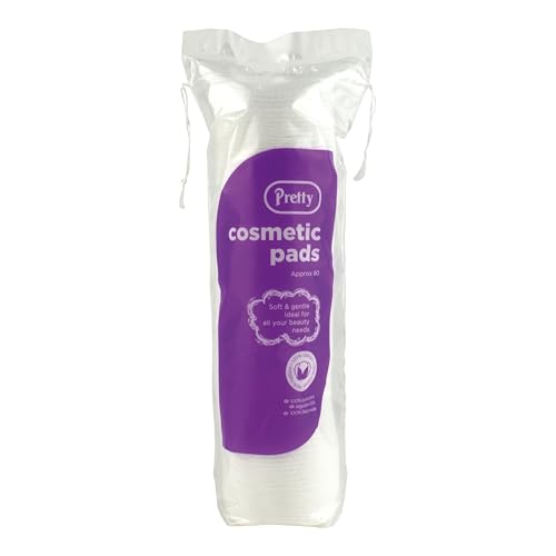 Pretty Cotton | Cotton Wool Cosmetic Pads | Round | 80 Pack - Beauté & Parfums en promo à 1.99€
