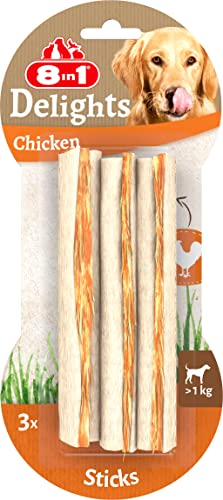 8in1 Delights Sticks - Sticks à Mâcher garnis de poulet... en promo à 3,79€ (-31%) sur Amazon FR