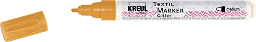Kreul 92670 - Textil Marker Glitter Medium Gold, Crayon de... - Maison & Cuisine Amazon France à 4.19€