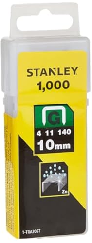 STANLEY 1-TRA706T - Grapa tipo g (4/11/140) 10mm - 1000 u. - Nouvelle promo Amazon à 2.95€