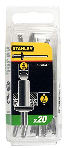 STANLEY 1-PAA54T Rivet en Alu 4 mm x 6,35 Boîte 20 pièces - DIY & Tools Amazon France à 2.96€