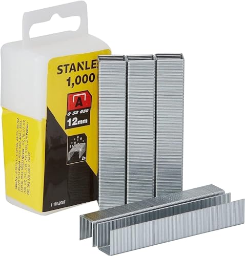 STANLEY 1-TRA208T Agrafe 12 mm Type A Boîte 1000 pièces - DIY & Tools Amazon France à 4.90€