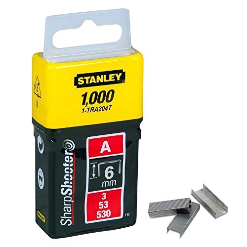 STANLEY 1-TRA204T Graffette Tipo A, 6 mm, Set di 1000 Pezzi - Deal du jour à 2.50€