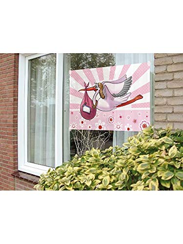 Bandiera nascita femminuccia - 60 x 90 cm - Bébé & Puériculture en promo à 19.32€