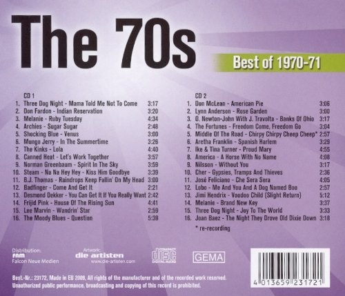 The 70s-Best of 1970-71 [Import] - Musique & Instruments en promo à 2.63€