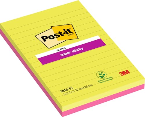 Post-it Super Sticky Large Notes, Lined, 90 Sheets, Pack of... - High-Tech & Électronique Amazon Royaume-Uni à 5.00€