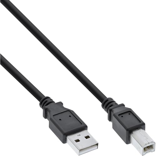 InLine 34550X USB 2.0 Kabel, A an B, schwarz, 0,5m, 1 Stück - Bon plan à 2.23€