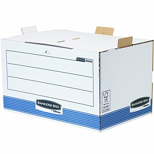 Bankers Box of 5 by Fellowes Prima Archivcontainer blau/weiß - Fournitures Bureau Amazon Allemagne à 26.41€