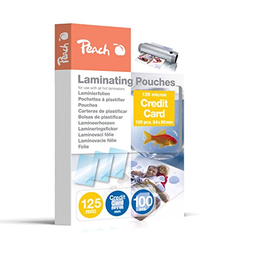 Peach Laminating Pouches for Credit Cards (54x86mm), 125... - Auto & Moto Amazon France à 2.31€