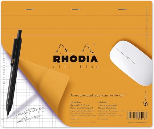 RHODIA 19410C - tappetino per mouse Clic Bloc Orange -19 x... - High-Tech & Électronique Amazon Italie à 7.34€