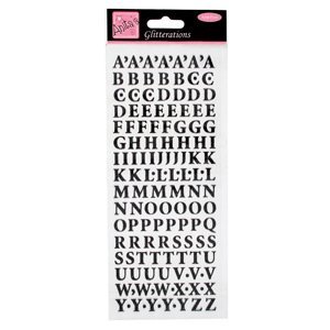 Anita's Upper Case A-Z - Adesivi glitterati, colore: Nero - Maison & Cuisine en promo à 3.99€