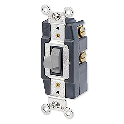 Leviton 1256-GY 15-Amp 120/277-Volt Single-Pole Toggle AC... - Fournitures Bureau Amazon France à 30.77€
