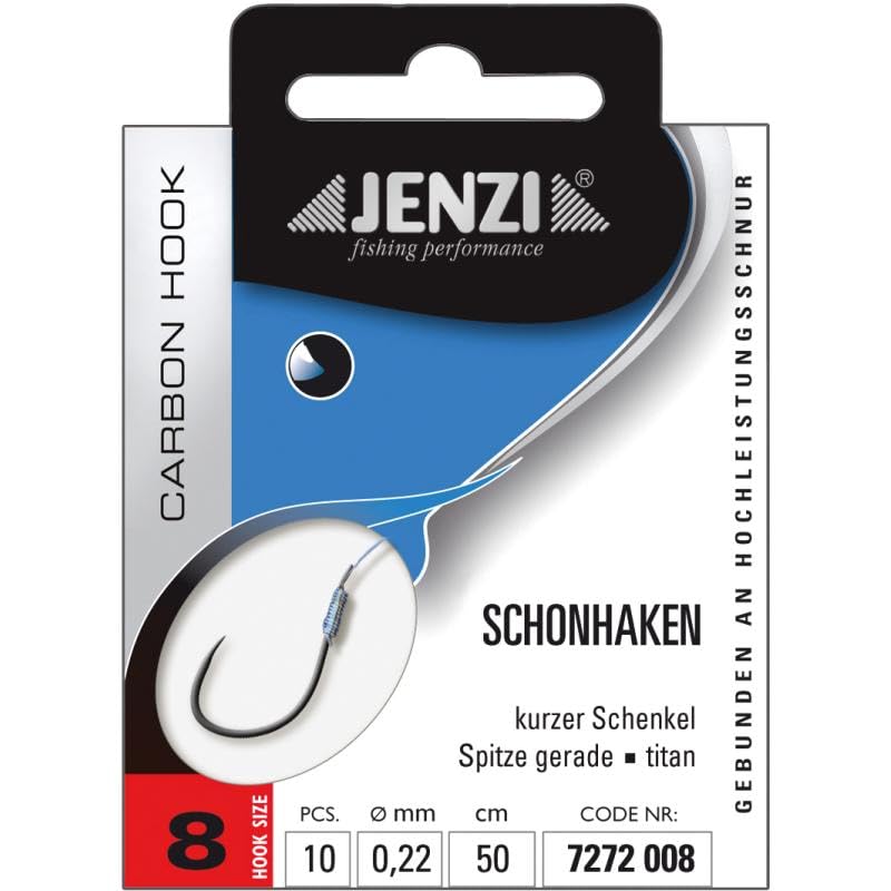 JENZI Schonhaken Gebunden Gr.8 0,22mm 50cm - Sports & Fitness en promo à 1.94€