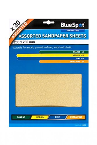 Blue Spot 19850 - Fogli per smerigliatura assortiti, 30... - Maison & Cuisine Amazon Italie à 3.24€