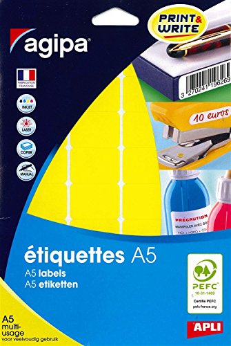 APLI 114344 - Etui 320 étiquettes multi-usage jaune 24 x... - Office Supplies Amazon France à 2.49€