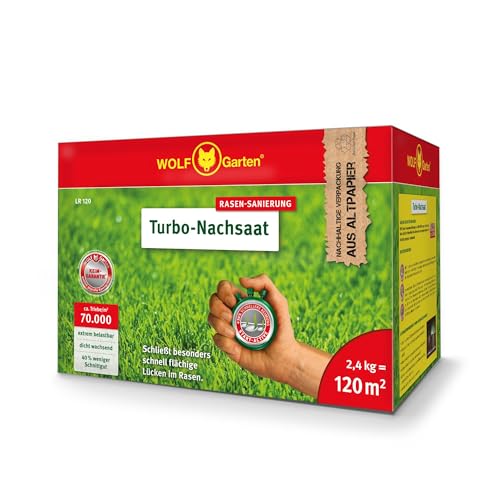 WOLF-Garten Turbo-Nachsaat zur Rasensanierung LR120 (für... - Jardin & Extérieur Amazon Allemagne à 20.99€