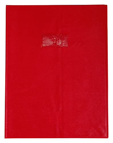 Protège-cahier Grain Cuir 20/100ème 24x32 rouge groseille - Bon plan à 1.19€