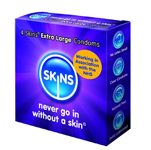 Skins Extra Large extra große und lange Kondome, 4er Pack - Sports & Fitness Amazon Allemagne à 4.50€