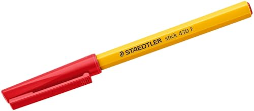 STAEDTLER - Stick 430 - Ballpoint Pen Fine Red - Sports & Fitness Amazon Royaume-Uni à 2.59€