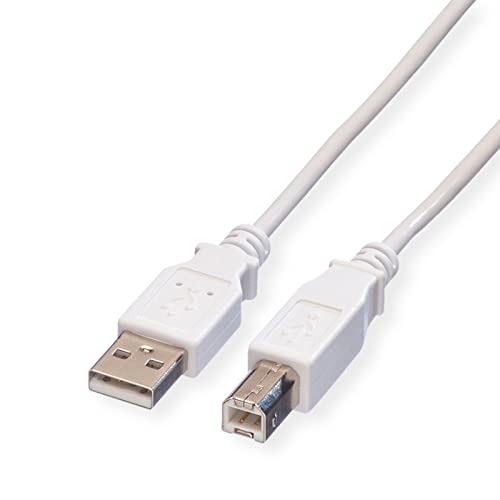 VALUE USB 2.0 Kabel, Typ A-B, weiß, 0,8 m - High-Tech & Électronique en promo à 1.85€