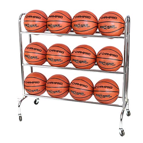 Champro 12 Ball Rack with Casters, Upright (Silver, 41 x 17... - Sports & Fitness en promo à 88.80€