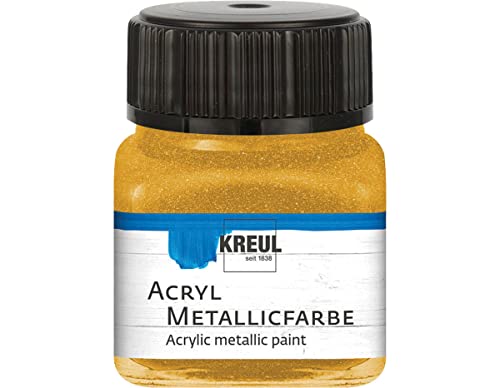 KREUL 77271 - Acryl Metallicfarbe, 20 ml Glas in gold... - Maison & Cuisine en promo à 2.45€