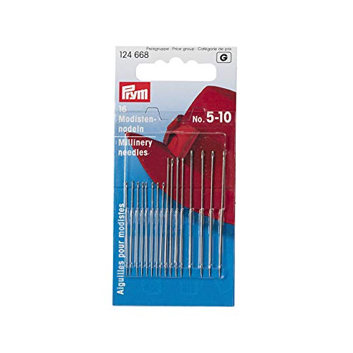 Prym Millinery Needles, Acero aleado, Gold, Silver, One Size - Loisirs Créatifs Amazon Espagne à 3.20€
