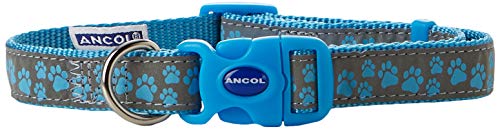Ancol Collier réglable en Nylon Motif Patte Bleu 30-50 cm... - Animalerie Amazon France à 9.11€