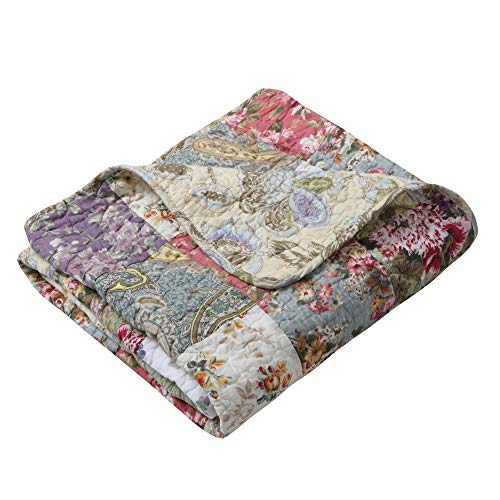 Greenland Home Blooming Prairie Quilted Patchwork Throw - Amazon Royaume-Uni à 32.93€