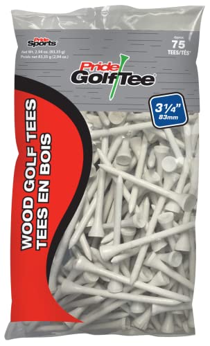 Pride Golf Tee – 3–1/10,2 cm Deluxe Tee, weiß, 75 Count - Sports & Fitness Amazon Allemagne à 8.52€