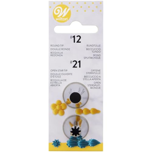 Wilton Runde Spritztüllen Set #12, #21, Edelstahl Tülle für... - Amazon Allemagne à 2.75€