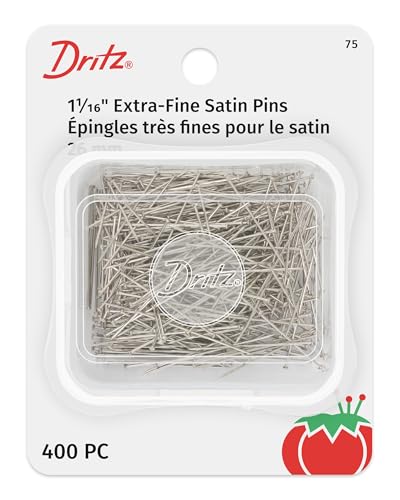 Dritz 75 Satin Pins, Extra fine, 1-1/16-Inch (400-Count) - Amazon Royaume-Uni à 6.32€