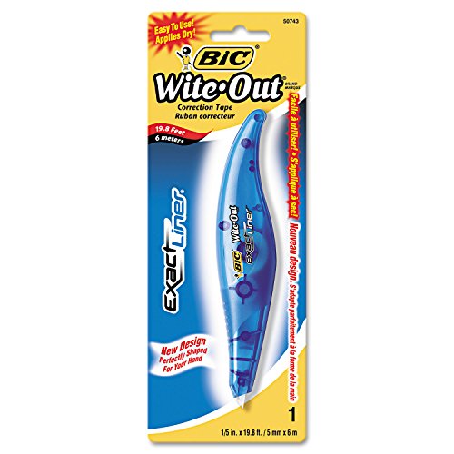 BIC Wite Out Exact Liner Correction Tape-1/5"X 19.8 ' - Fournitures Bureau Amazon France à 13.44€
