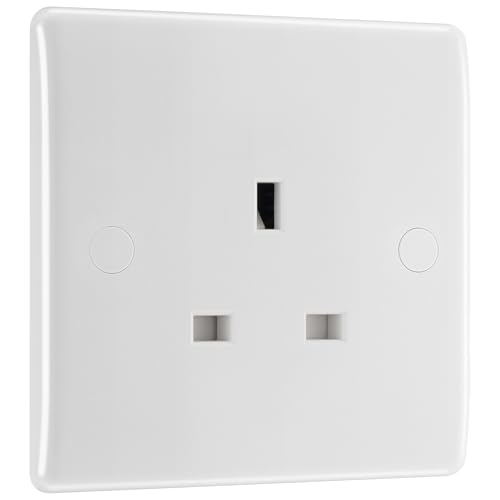 BG Electrical Single Unswitched Power Plug Wall Socket... - Maison & Cuisine en promo à 2.49€