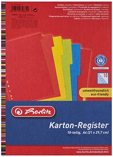 Herlitz Etiquetas de índice A4 - Manila - Home & Kitchen Amazon Spain à 4.96€