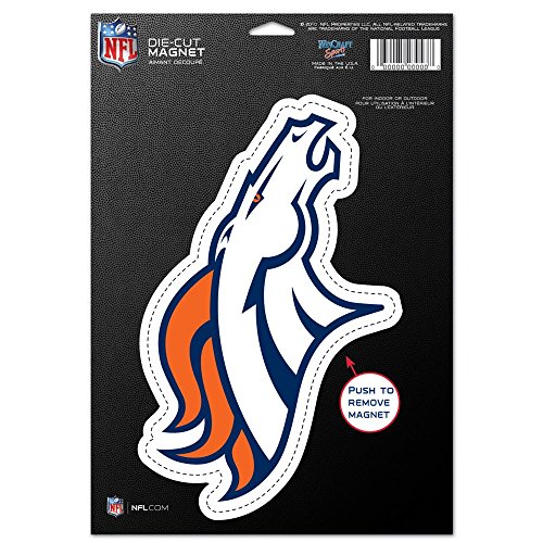 Denver Broncos Official NFL 6 inch x 9 inch Car Magnet by... - Auto & Moto Amazon France à 29.80€