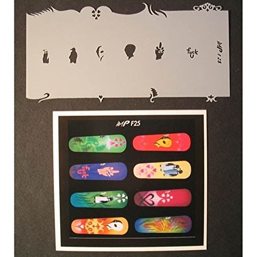NailArt MPF25 - Plantilla para aerógrafo - Beauté & Parfums Amazon Espagne à 1.91€