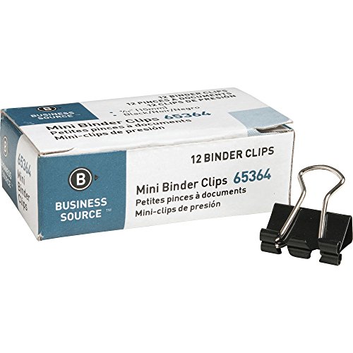 Business Source Mini à anneaux Clips – Lot de 12 – Noir... - Fournitures Bureau Amazon France à 8.82€
