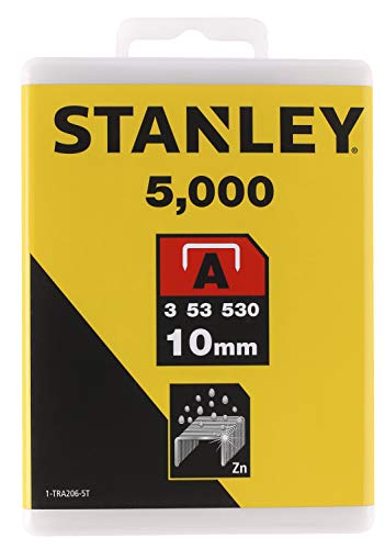 STANLEY 1-TRA206-5T Agrafe 10 mm Type A Boîte 5000 pièces en promo à 10€ (-40%) sur Amazon FR