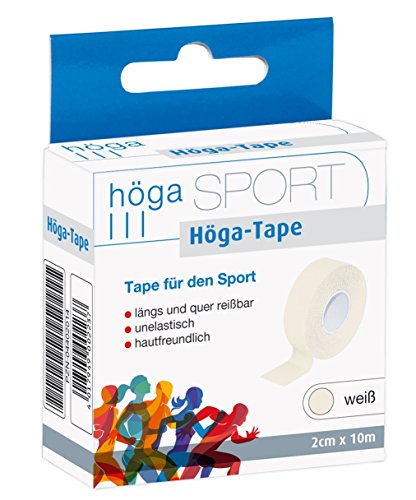 Höga-Tape, weiß - 2 cm x 10 m, längs- und quer reißbar... - Sports & Fitness Amazon Allemagne à 5.50€