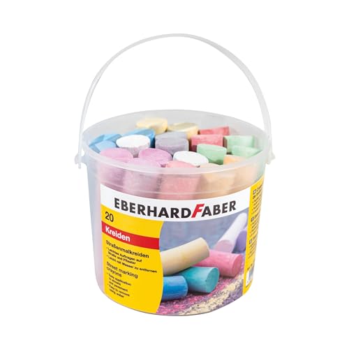 Eberhard Faber 526512 - Craie de rue Seau de 20, 6 couleurs... - Jouets & Jeux en promo à 3.79€