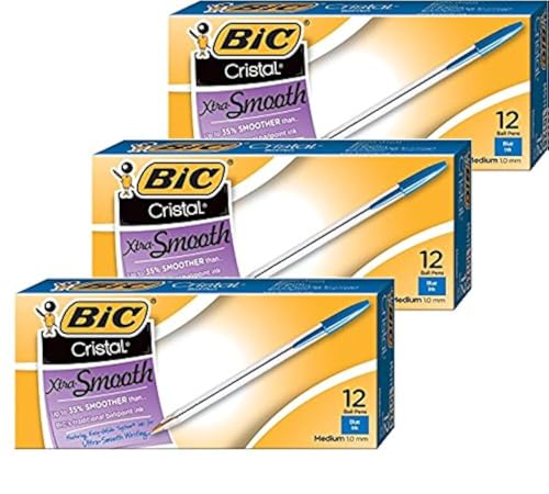 Cristal Stick – Bolígrafo transparente barril, tinta azul... - Fournitures Bureau Amazon Espagne à 55.64€